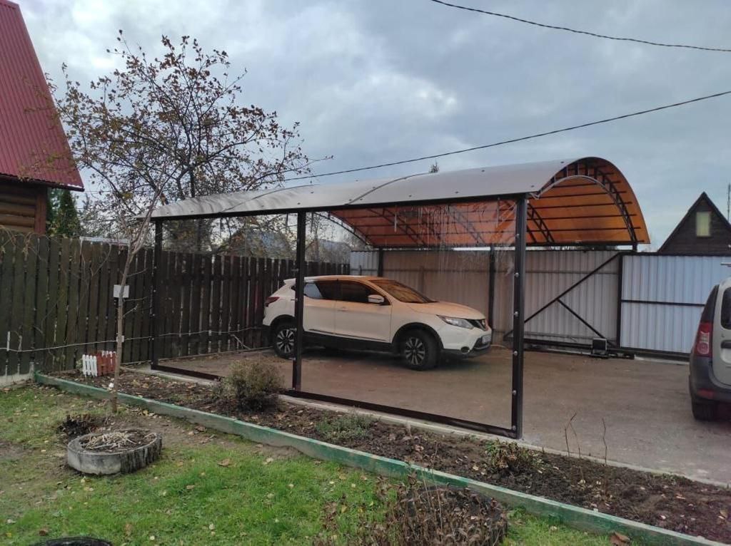 Прозрачные шторы ПВХ для навеса под автомобиль в Хомутовке